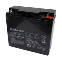 MPUF12-20 - MULTICOMP PRO - MPUF12-20 - Rechargeable Battery, 12 V, Lead Acid, 20 Ah, Bolt, 1