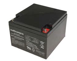 MPUF12-26 - MULTICOMP PRO - MPUF12-26 - Rechargeable Battery, 12 V, Lead Acid, 26 Ah, Bolt, 1