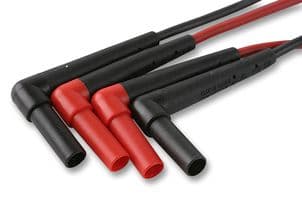 FLUKE TL222 - FLUKE - FLUKE TL222 - Test Lead Set, 4mm Right Angle Banana Plug, Shrouded, 4mm Right Angle Banana Plug, Shrouded, 1 kV