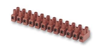 HY-431/12 FV - HYLEC - HY-431/12 FV - Panel Mount Barrier Terminal Block, 2 Row, 12 Ways, 8 mm, 24 A