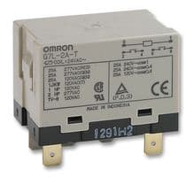 G7L-2A-T DC12 - OMRON ELECTRONIC COMPONENTS - G7L-2A-T DC12 - Power Relay, DPST-NO, 12 VDC, 25 A, G7L Series, Panel Mount, Non Latching