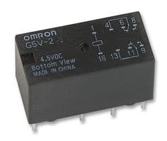 G5V-2 4 DC5 - OMRON ELECTRONIC COMPONENTS - G5V-2 4 DC5 - Signal Relay, 4.5 VDC, DPDT, 2 A, G5V-2 Series, Through Hole, Non Latching