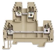 ERD4BEIGE - IMO PRECISION CONTROLS - ERD4BEIGE - DIN Rail Mount Terminal Block, 4 Ways, 26 AWG, 10 AWG, 6 mm², Screw, 32 A