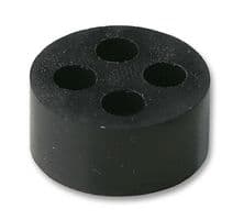53325450 - LAPP - 53325450 - Cable Gland Seal Insert, Skintop® DIX-M, M25, 20.8 mm OD, NBR, Black, Four 5 mm Holes