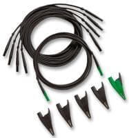 FLUKE TLS430 - FLUKE - FLUKE TLS430 - Test Lead Kit, 5 x Test Leads & 5 x Crocodile Clips having 4 Black and 1 Green Colours