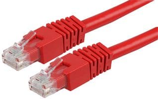 PS11151 - PRO SIGNAL - PS11151 - Ethernet Cable, UTP, Patch Lead, Cat6, RJ45 Plug to RJ45 Plug, Red, 1 m