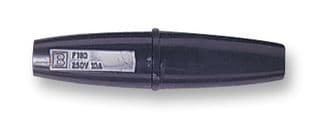 FX0180/BK - BULGIN / PARTNER STOCK - FX0180/BK - Cartridge Fuse Holder, 1Fuse, Screw, 10A, 250VAC, 250VDC, 6.3mm x 32mm