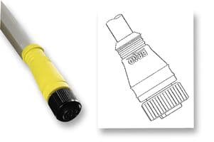 803000E03M050 - MOLEX - 803000E03M050 - Sensor Cable, M12 Plug, Free End, 4 Positions, 5 m, 16.4 ft