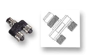 885A30 - MOLEX - 885A30 - Sensor Splitter, Y - Style, Cable Mount, 5 Position M12 Plug, 2 x 5 Position M12 Receptacle