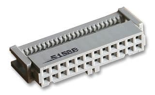 89124-0101HA - 3M - 89124-0101HA - IDC Connector, Bump & Clip, IDC Receptacle, Female, 2.54 mm, 2 Row, 24 Contacts, Cable Mount