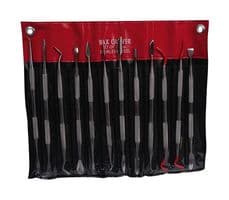 JS-336T - DURATOOL - JS-336T - Carving Set, Stainless Steel, 12 Tool, 24 Head, 152.4 mm L