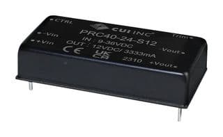 PRC40-24-S12 - CUI - PRC40-24-S12 - Isolated Through Hole DC/DC Converter, ITE, DIP, 4:1, 40 W, 1 Output, 12 VDC
