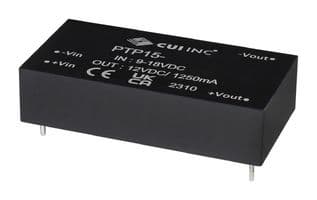 PTP15-12-S12 - CUI - PTP15-12-S12 - Isolated Through Hole DC/DC Converter, Medical, DIP, 2:1, 15 W, 1 Output, 12 VDC