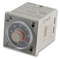 H3CR-F8 100-240AC - OMRON INDUSTRIAL AUTOMATION - H3CR-F8 100-240AC - Analogue Timer, Recycling, Flicker Off Start, 14 Ranges, 0.05 s, 300 h, Solid State