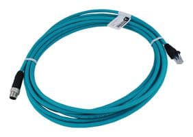 0985 706 103/5M - LUMBERG AUTOMATION - 0985 706 103/5M - Sensor Cable, M12 Plug, RJ45 Plug, 4 Positions, 5 m, 16.4 ft