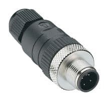 RSC 4/9 - LUMBERG AUTOMATION - RSC 4/9 - Sensor Connector, RSC Series, M12, Male, 4 Positions, Screw Pin, Straight Cable Mount