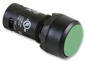 CP1-10G-20 - ABB - CP1-10G-20 - Industrial Pushbutton Switch, CP1 Series, 22.3 mm, DPST-NO, Momentary, Flush, Green