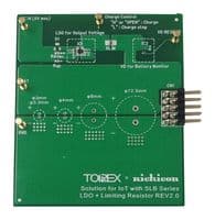 NICHICON-SLB_SERIES-EVB-01 - TOREX - NICHICON-SLB_SERIES-EVB-01 - Evaluation Board, Nichicon SLB Series, XC6240A263NR-G, XC6140C18A9R-G, Battery Charger/Monitor