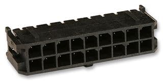 43045-1824 - MOLEX - 43045-1824 - Pin Header, Right Angle, Wire-to-Board, 3 mm, 2 Rows, 18 Contacts, Through Hole Straight
