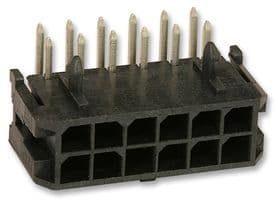 43045-1201 - MOLEX - 43045-1201 - Pin Header, Right Angle, Wire-to-Board, 3 mm, 2 Rows, 12 Contacts, Through Hole Right Angle