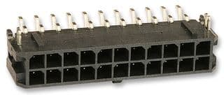 43045-2206 - MOLEX - 43045-2206 - Pin Header, Right Angle, Wire-to-Board, 3 mm, 2 Rows, 22 Contacts, Surface Mount Right Angle