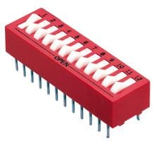 76SD01T - GRAYHILL - 76SD01T - DIP / SIP Switch, 1 Circuits, Rocker, Through Hole, DPDT, 30 VDC, 150 mA
