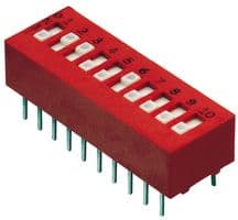78RB05ST - GRAYHILL - 78RB05ST - DIP / SIP Switch, 5 Circuits, Slide, Through Hole, SPST, 24 V, 150 mA