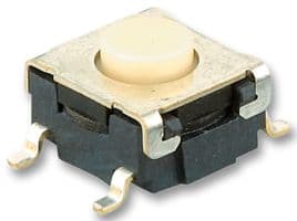 B3S-1100P - OMRON ELECTRONIC COMPONENTS - B3S-1100P - Tactile Switch, B3S Series, Top Actuated, Surface Mount, Round Button, 160 gf, 50mA at 24VDC