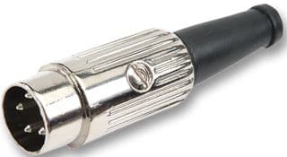 610-0600 - DELTRON COMPONENTS - 610-0600 - DIN Audio / Video Connector, 6 Contacts, Plug, Cable Mount, Solder, Silver Plated Contacts