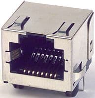 43860-0004 - MOLEX - 43860-0004 - Modular Connector, RJ45 Jack, 1 x 1 (Port), 8P8C, Cat3, Through Hole Mount