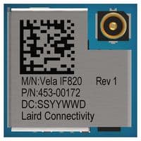453-00172C - EZURIO - 453-00172C - Bluetooth Module, BLE 5.0 + EDR, 1 Mbps, -93.5 dBm, 2.6 to 3.3 V, -40 °C to 85 °C, Vela IF820 Series
