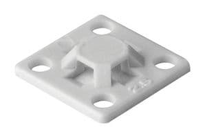 151-01802 MB2A-PA66-WH - HELLERMANNTYTON - 151-01802 MB2A-PA66-WH - Cable Tie Mount, Adhesive, White, Nylon 6.6 (Polyamide 6.6), 13 mm, 13 mm