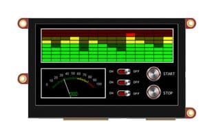 SK-43D-AR - 4D SYSTEMS - SK-43D-AR - Starter Kit, DIABLO16, Graphics Controller, Display Module uLCD-43D, 4D Arduino Adapter Shield-II