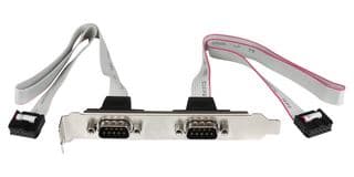 PLATE9M2P16 - STARTECH - PLATE9M2P16 - Computer Cable, 2 Port 16in DB9 Serial Port Bracket to 10 Pin Header