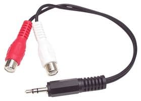 MUMFRCA - STARTECH - MUMFRCA - Audio / Video Cable Assembly, 3.5mm Mini Stereo Jack Plug, Stereo (RCA) Socket, x 2, 6 "