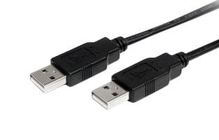 USB2AA2M - STARTECH - USB2AA2M - USB Cable, 2m USB 2.0 A to A Cable, M/M, 2m USB 2.0 aa Cable, USB