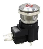 MPW19-A0F0L324-A1ZB - MULTICOMP PRO - MPW19-A0F0L324-A1ZB - Vandal Resistant Switch, 24 V LED, MP Vandal Resistant Switches Momentary, 19 mm, SPDT, Momentary