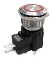 MPW22-A0F0E324-A1ZB - MULTICOMP PRO - MPW22-A0F0E324-A1ZB - Vandal Resistant Switch, 24 V LED, MP Vandal Resistant Switches Momentary, 22 mm, SPDT, Momentary