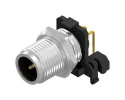 43-01211 - AMPHENOL CONEC - 43-01211 - Sensor Connector, M12, Male, 5 Positions, PCB Pin, Right Angle Panel Mount