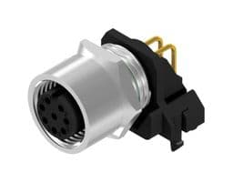 43-02639 - AMPHENOL CONEC - 43-02639 - Sensor Connector, M12, Female, 8 Positions, PCB Socket, Right Angle Panel Mount