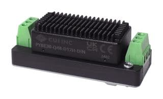 PYBE30-Q48-D12H-DIN - CUI - PYBE30-Q48-D12H-DIN - Isolated DIN Rail Mount DC/DC Converter, With Heatsink, ITE, 4:1, 30 W, 2 Output, 12 VDC, 1.25 A