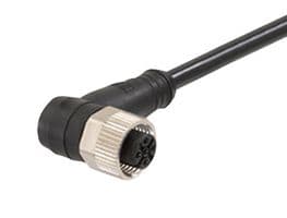 120006-0056 - MOLEX - 120006-0056 - Sensor Cable, M12, Double Ended, 90° Micro-Change Receptacle, Micro-Change Plug, 4 Positions, 1 m