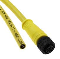 120006-0474 - MOLEX - 120006-0474 - Sensor Cable, M12, Single Ended, M12 Receptacle, Free End, 4 Positions, 5 m, 16.4 "