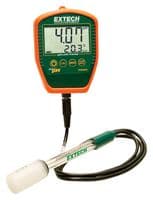 PH220-C - EXTECH INSTRUMENTS - PH220-C - PH Meter / Tester, w/ Cabled pH Electrode, 0pH to 14pH, 0.01, 0.01, 0 °C, 99.9 °C