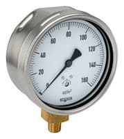 40-200-10-PSI - NOSHOK - 40-200-10-PSI - Pressure Gauge, 10 psi, -20 °C to 60 °C, 1/4" NPT, 200 Series