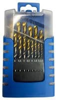 MP013271 - MULTICOMP PRO - MP013271 - Twist Drill Bit Set, HSS, Tip-Tin Coated Straight Shank, 19 Pieces of 1 mm to 10 mm