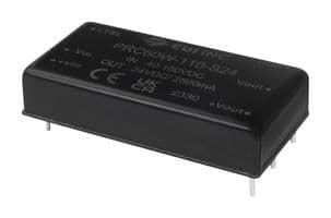 PRC60W-110-S12 - CUI - PRC60W-110-S12 - Isolated Through Hole DC/DC Converter, ITE & Railway, DIP, 4:1, 60 W, 1 Output, 12 VDC