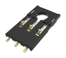 10156292-001TRLF - AMPHENOL COMMUNICATIONS SOLUTIONS - 10156292-001TRLF - Spring Loaded Connector, Spin Motor, Compression Connector, 2 mm, 1 Row, 3 Contacts, Surface Mount