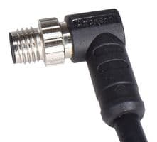 M8AS-03BMMM-SR7D01 - AMPHENOL LTW - M8AS-03BMMM-SR7D01 - Sensor Cable, Overmolded, 90° M8 Plug, Free End, 3 Positions, 1 m, 3.3 ft, M Series