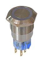 MPPK-19Z13HNNNSS-ANNN - MULTICOMP PRO - MPPK-19Z13HNNNSS-ANNN - Vandal Resistant Switch, 19 mm, SPDT, Maintained, Round Raised, Natural